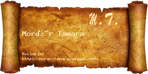 Morár Tamara névjegykártya